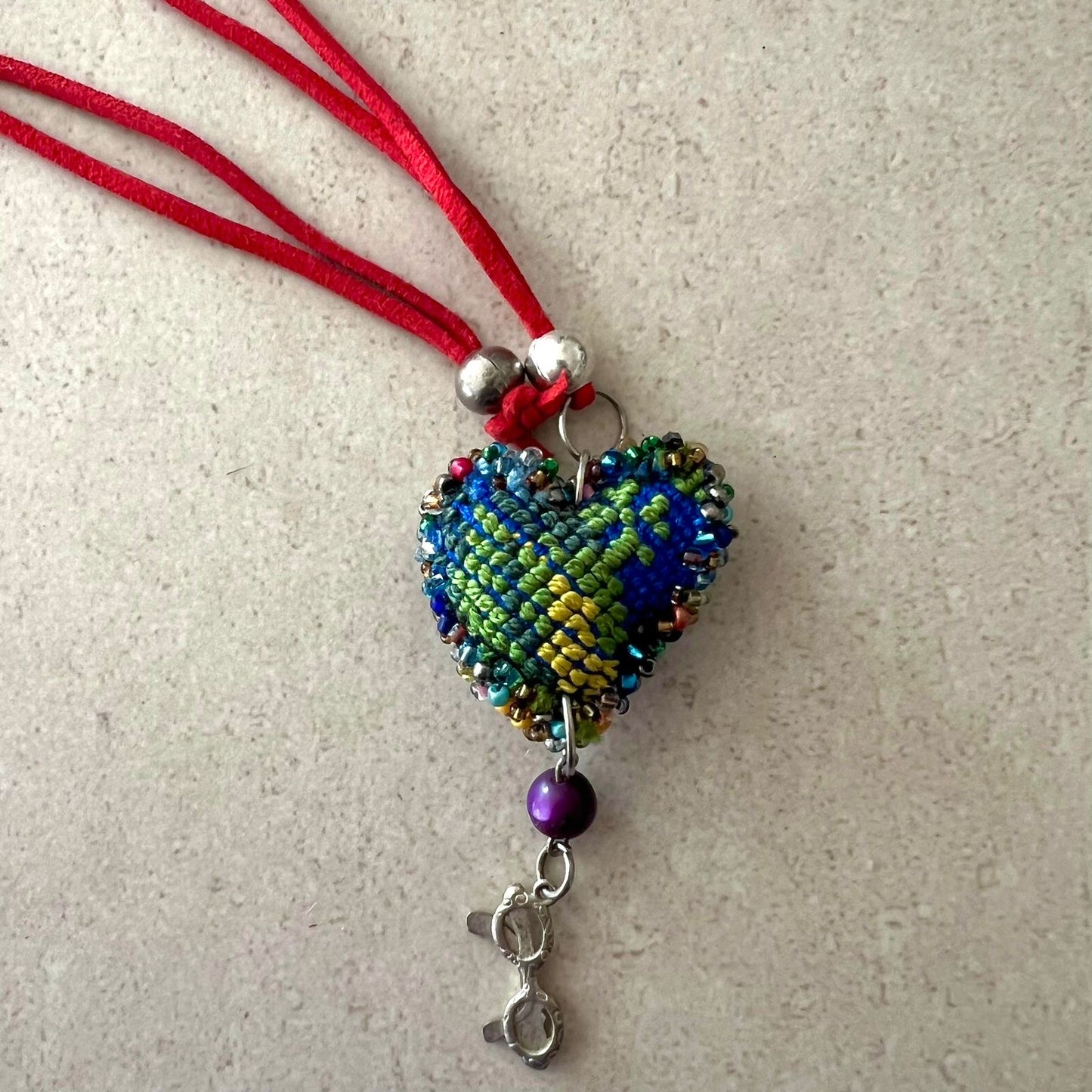 Colgante Corazón Huipil