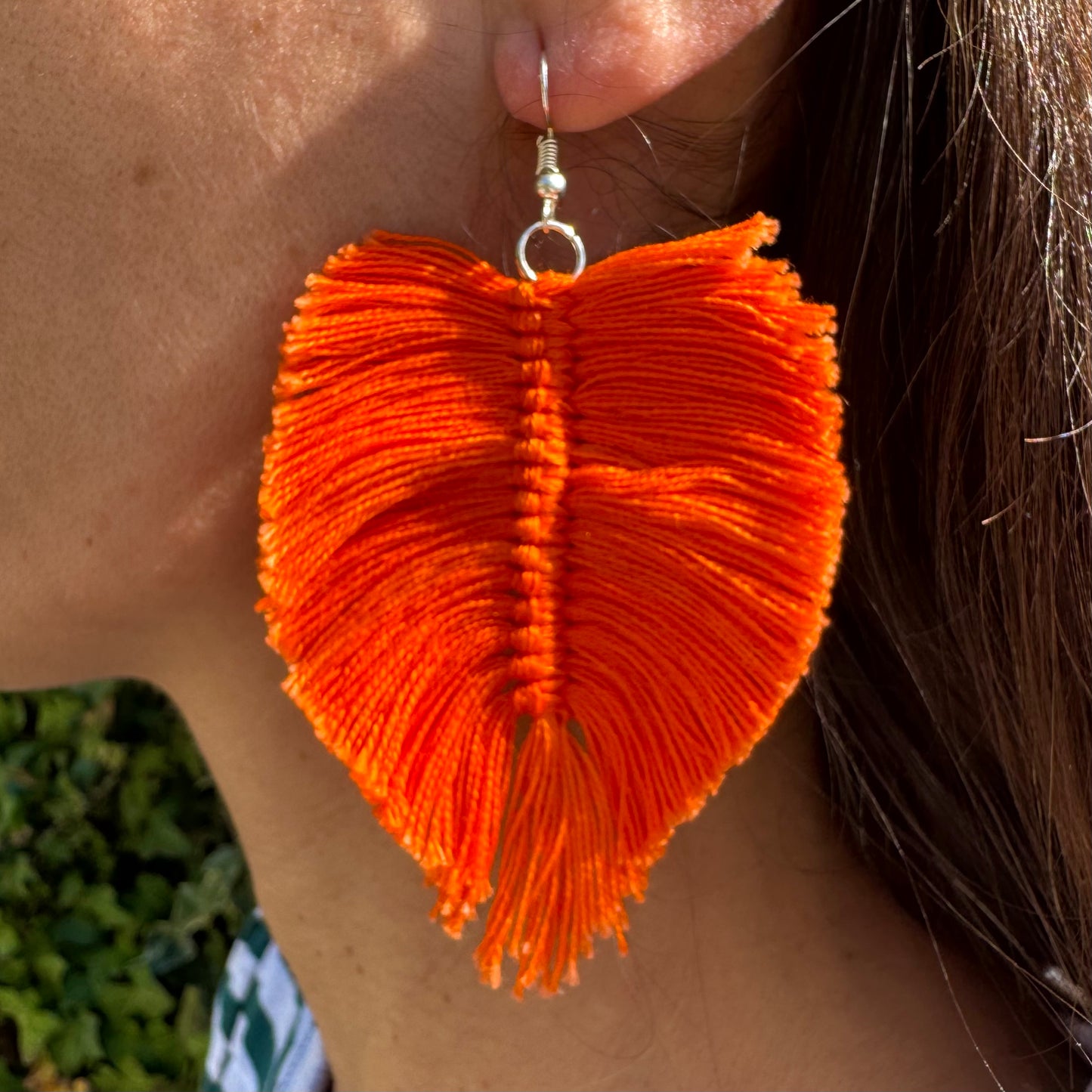 Pendientes hilo algodón