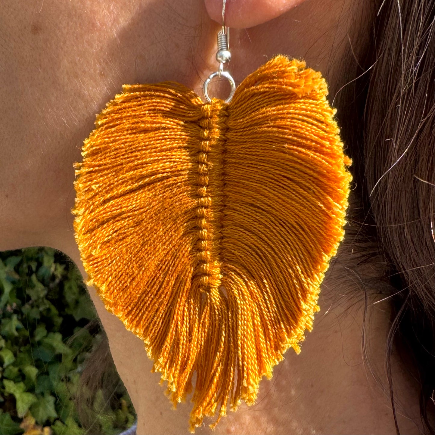 Pendientes hilo algodón