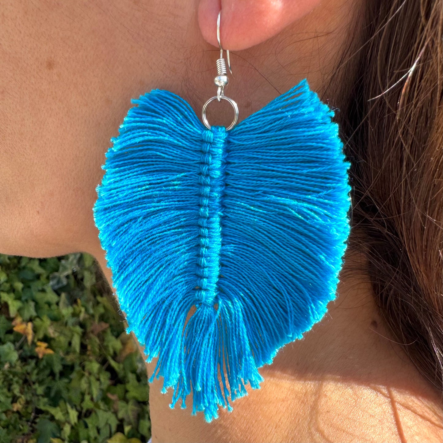 Pendientes hilo algodón