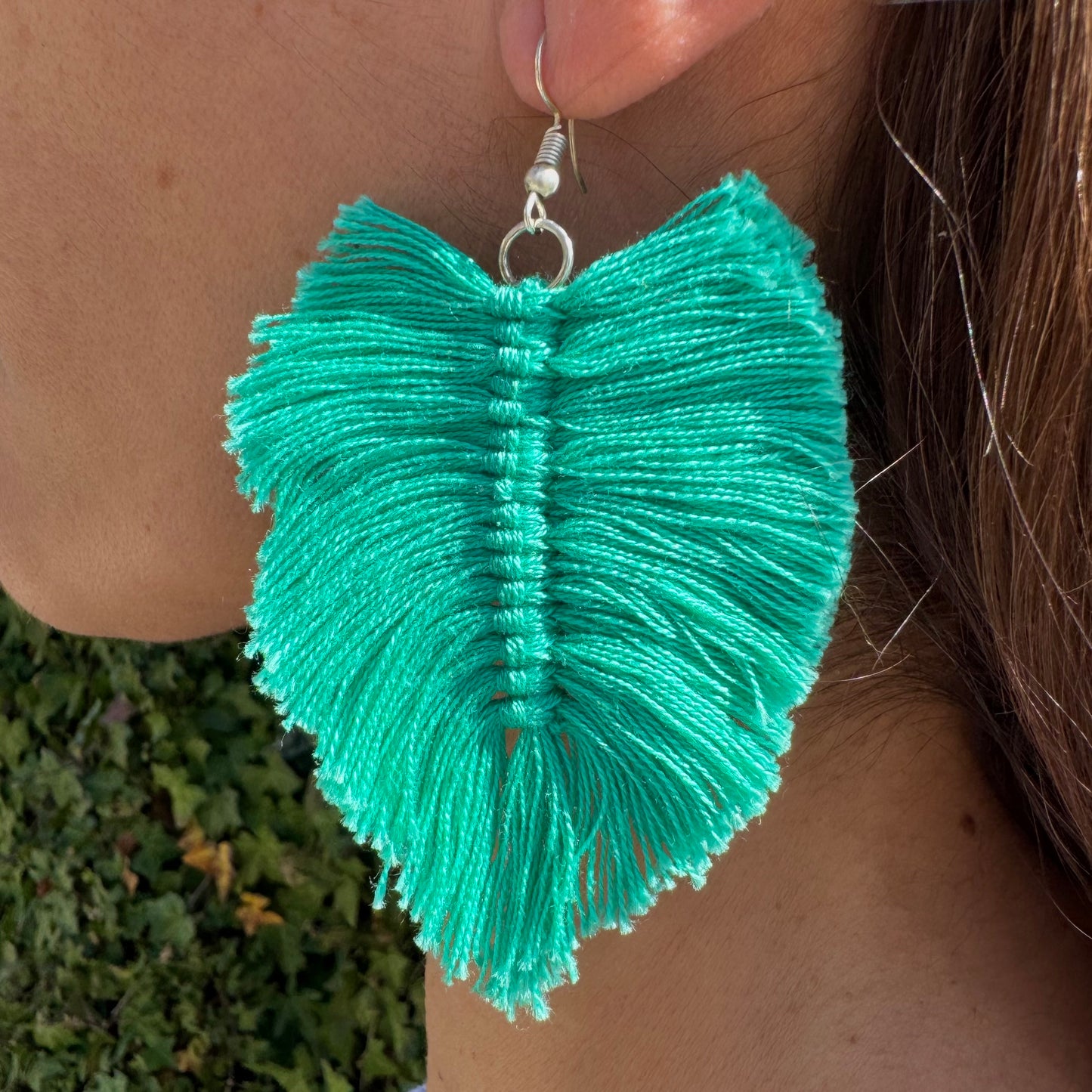 Pendientes hilo algodón