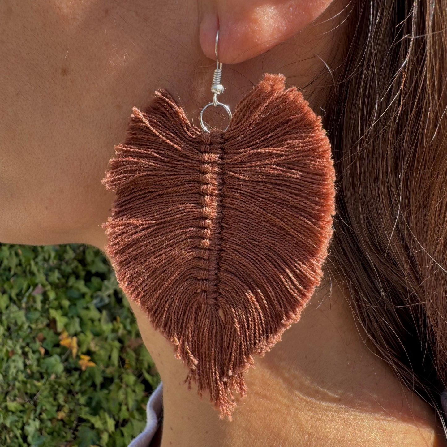 Pendientes hilo algodón