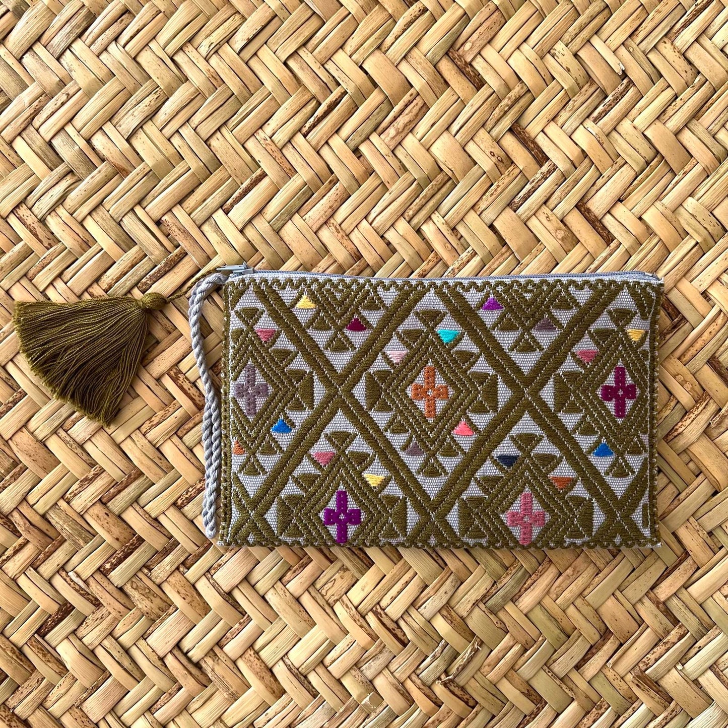 Bolsita brocado con cremallera