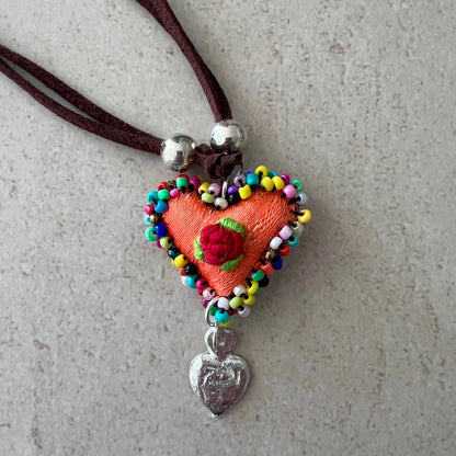 Colgante Corazón Huipil