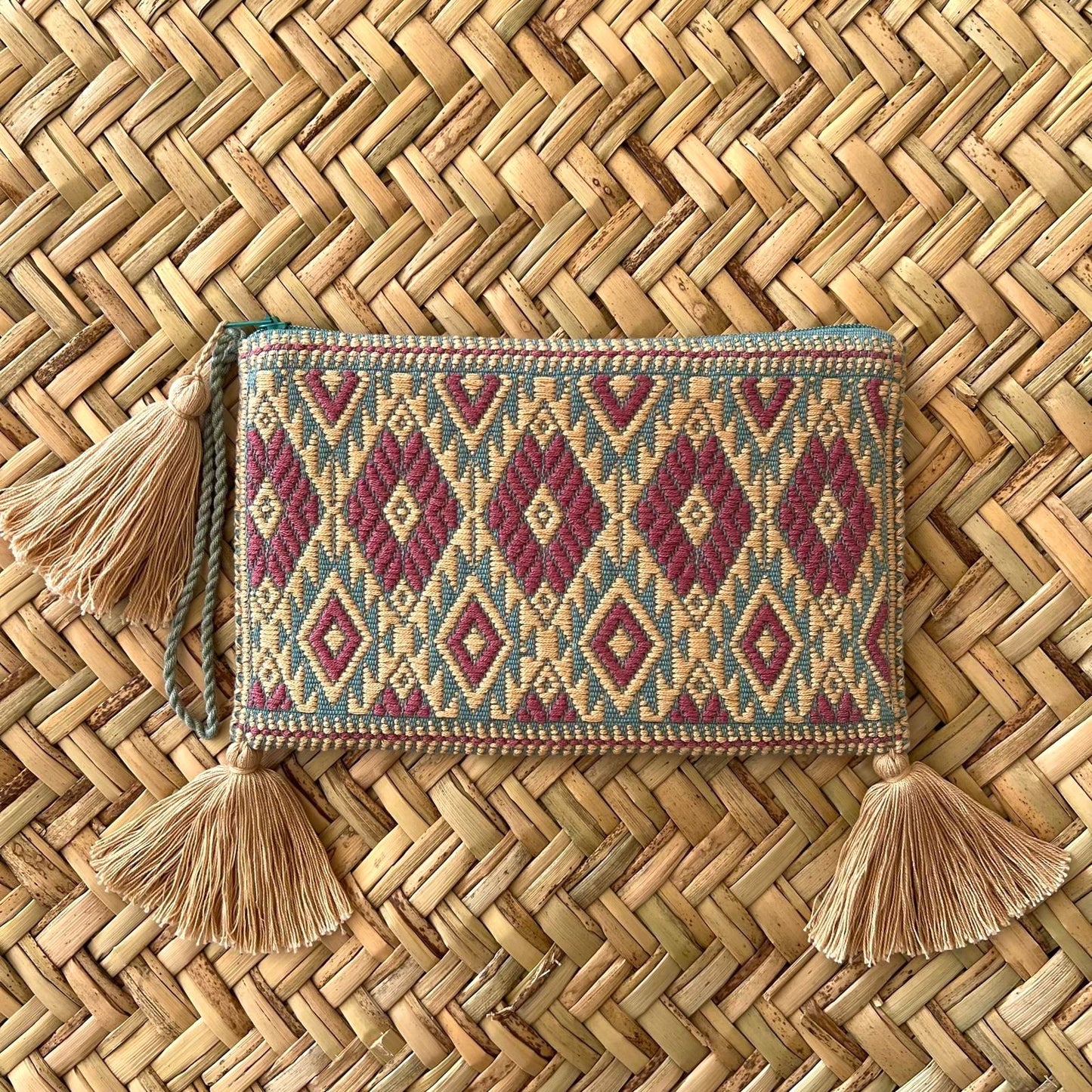 Bolsita brocado con cremallera
