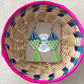 Pendientes tela bordada