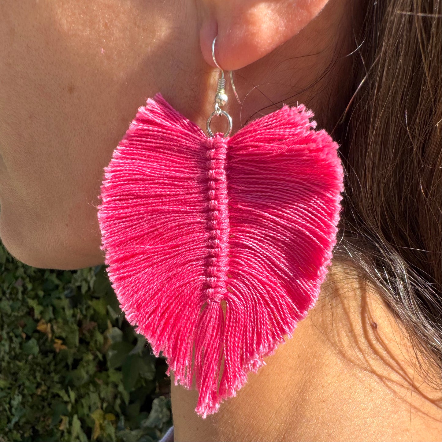 Pendientes hilo algodón
