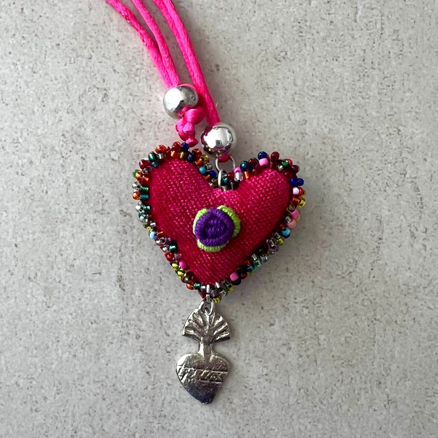 Colgante Corazón Huipil