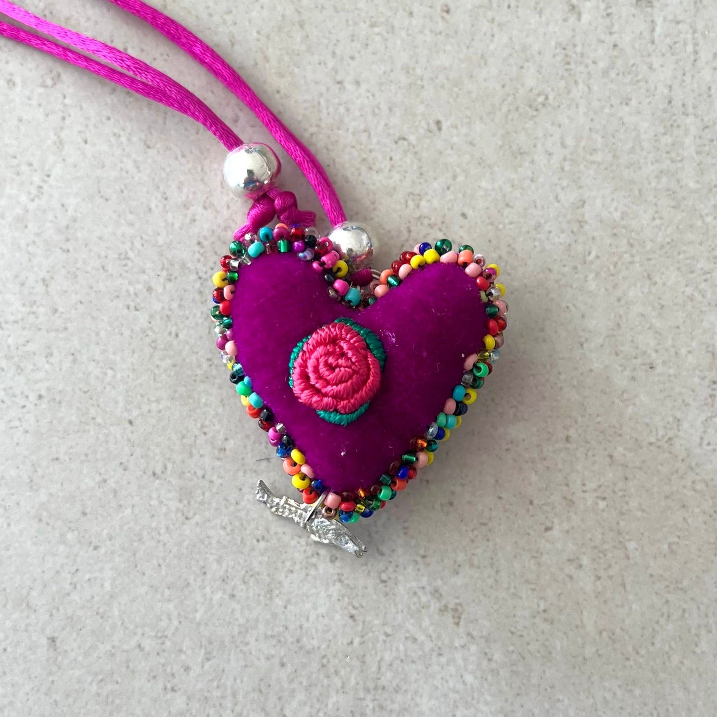 Colgante Corazón Huipil