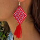 Pendientes tela bordada