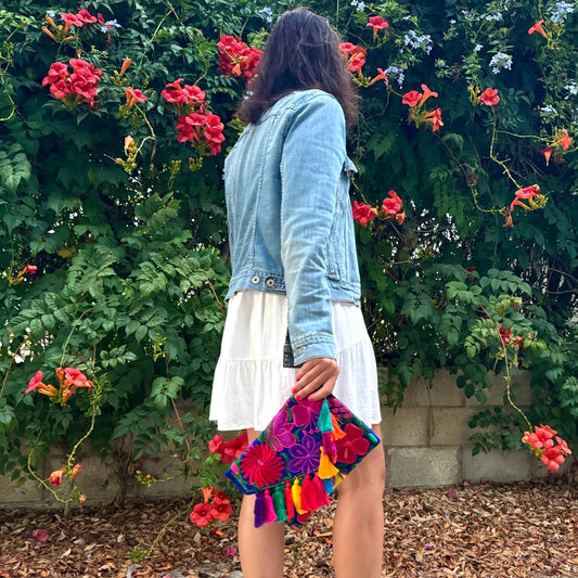 Bolso de mano brocado