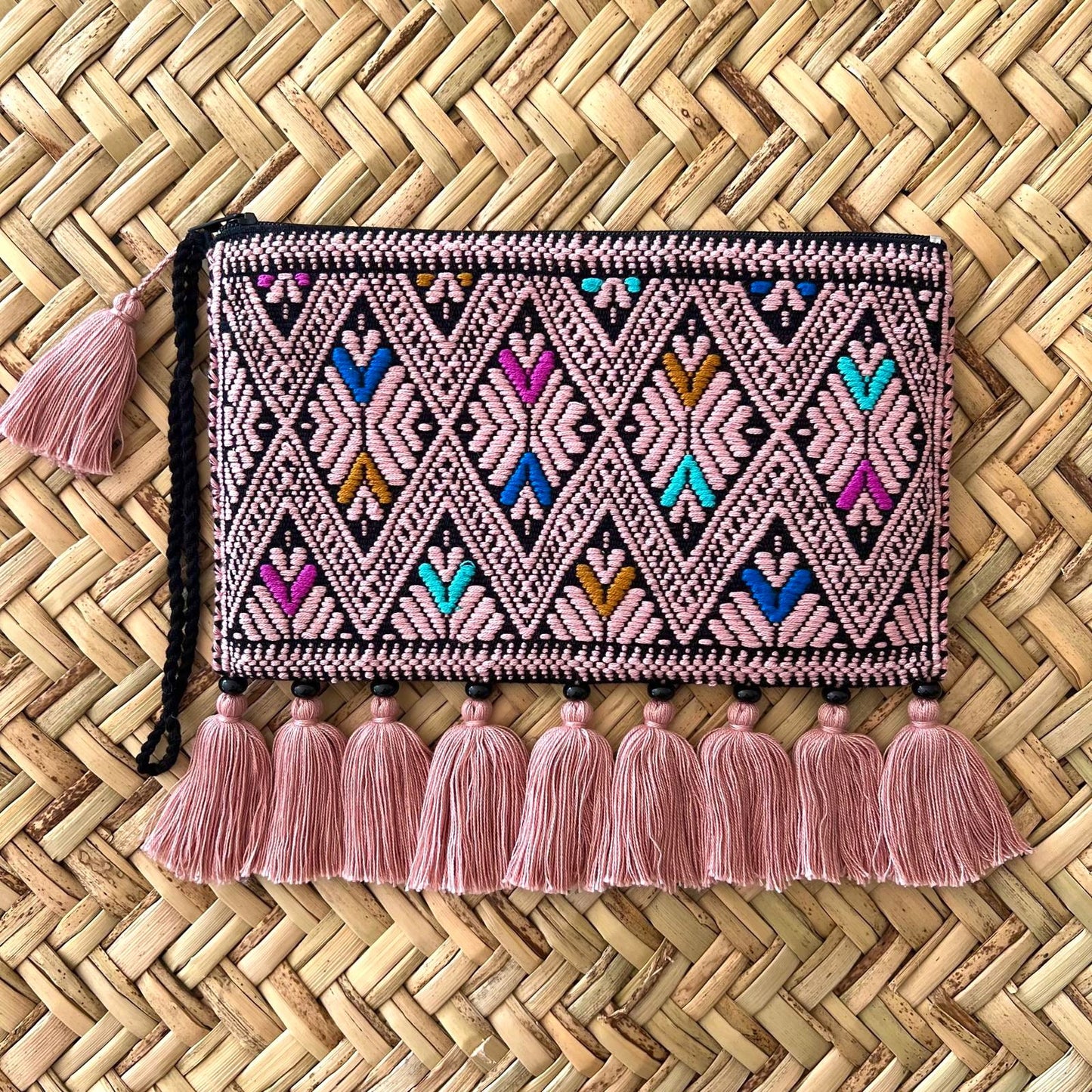 Bolsita brocado con cremallera