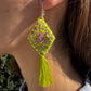 Pendientes tela bordada