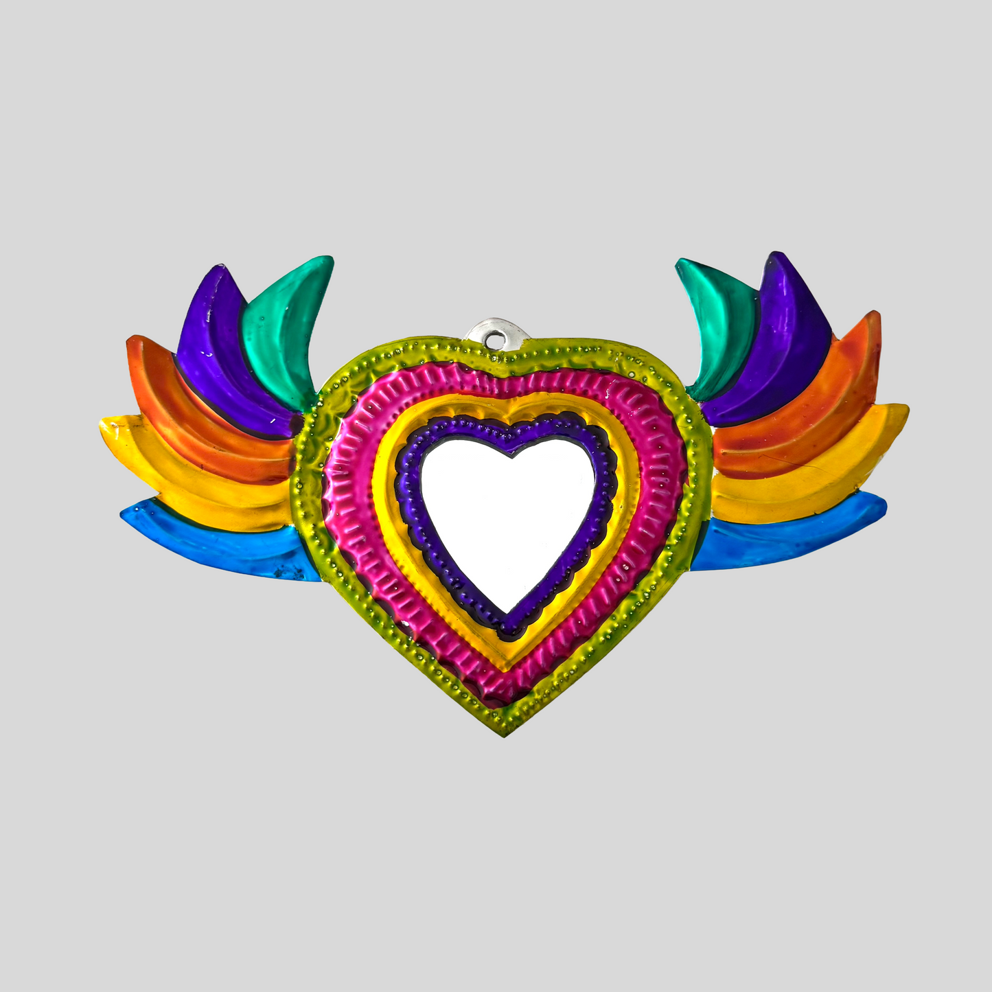 Espejo corazón hojalata
