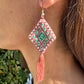 Pendientes tela bordada