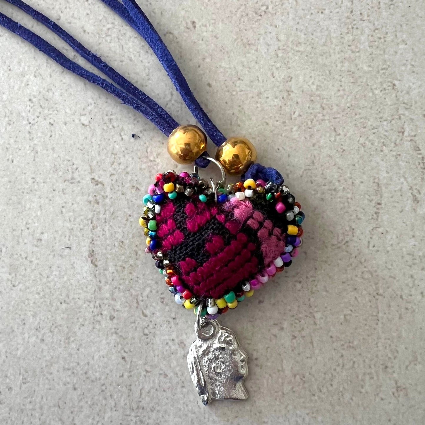 Colgante Corazón Huipil