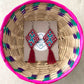 Pendientes tela bordada