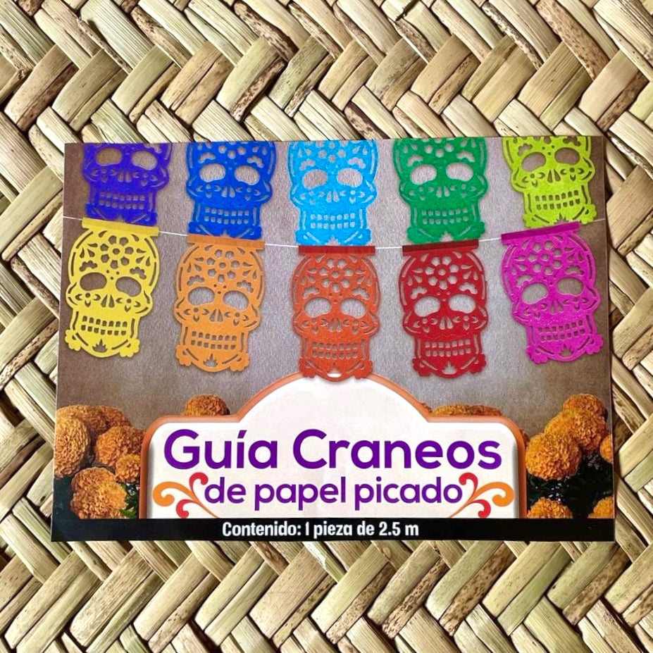 Mini Guirnalda Papel Calaveritas