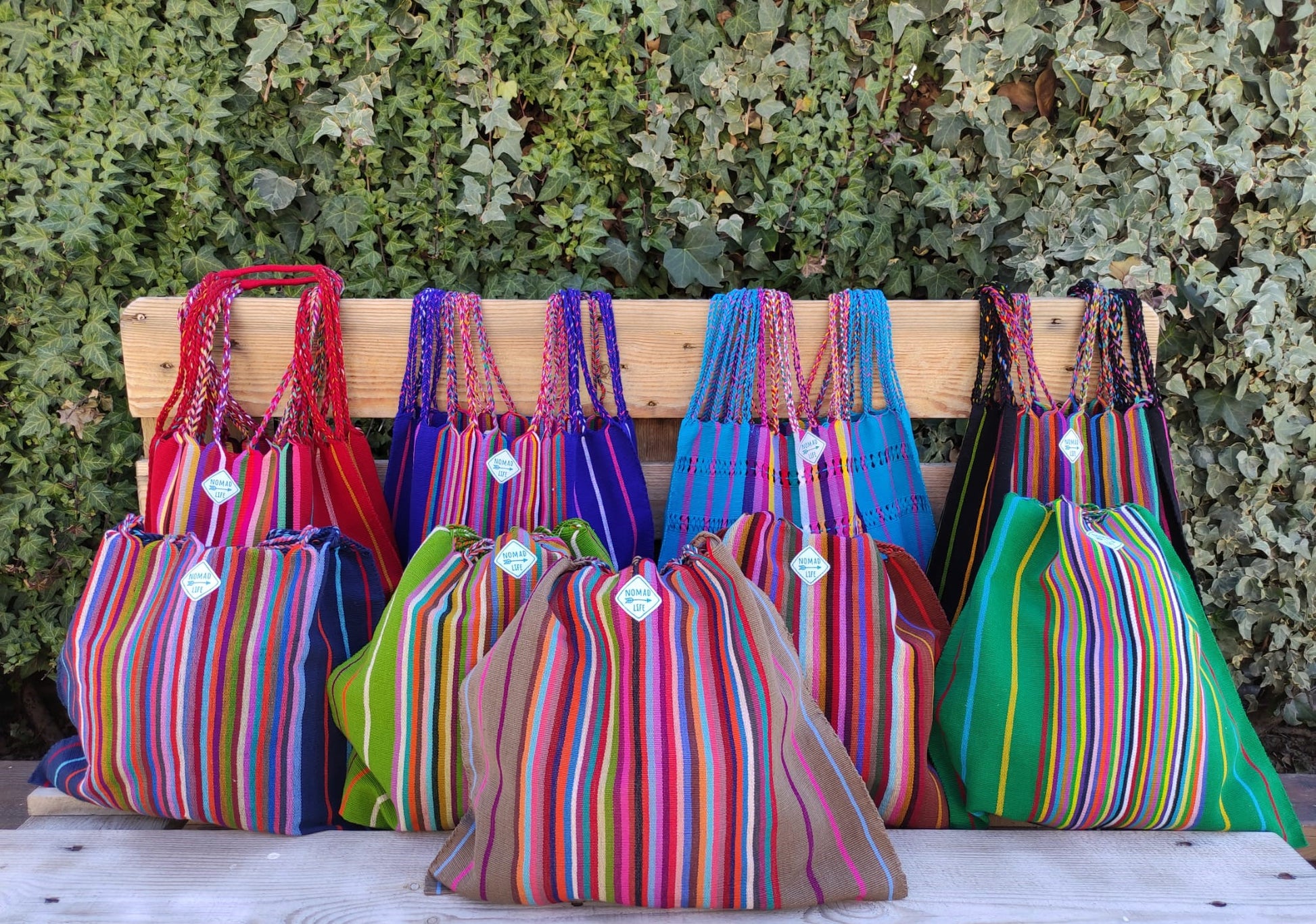 Bolsa a Rayas de algodón tejida a mano en telar de cintura en Chiapas – Nomad Life®
