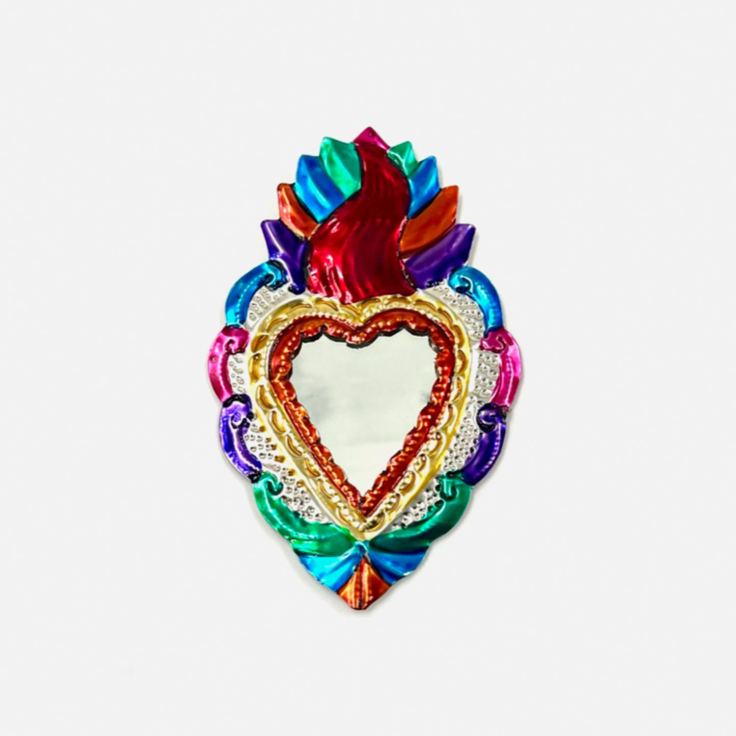 Espejo corazón hojalata